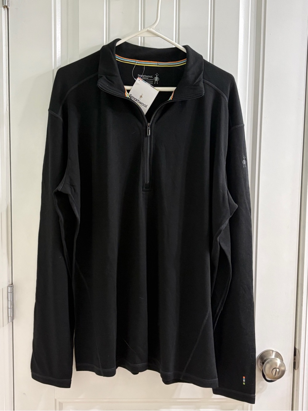 NWT Smartwool Men's Black Baselayer Half-Zip Merino Wool Pullover XXL Gorpcore